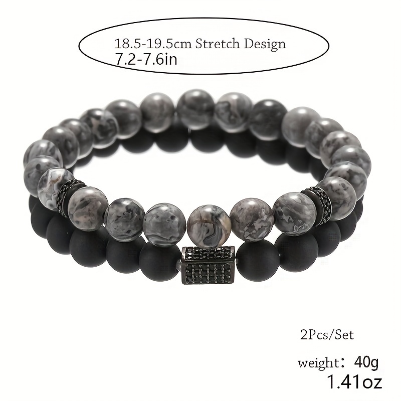 Map Stone Crown Bracelet